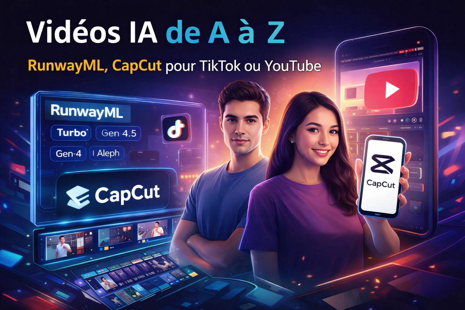 Vidéos IA de A à Z : RunwayML, CapCut pour Tiktok ou Youtube